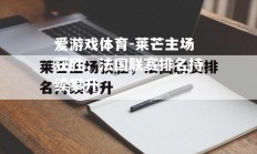 爱游戏体育-莱芒主场获胜，法国联赛排名持续攀升